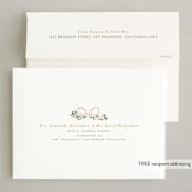 "Ribbonly Frame" - Holiday Cards in Blush by Itsy Belle Studio - FREE Recipient Addressing