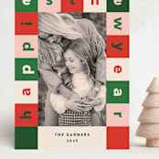 "Cubes" - Holiday Cards in Cream by Iveta Angelova - Front