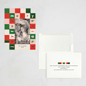 "Cubes" - Holiday Cards in Cream by Iveta Angelova - Assembled