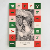 "Cubes" - Holiday Cards in Cream by Iveta Angelova - Full Design