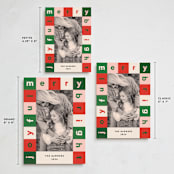 "Cubes" - Holiday Cards in Cream by Iveta Angelova - Formats Available