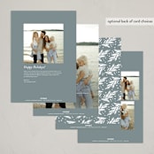 "Many Times Many Ways" - Holiday Cards in Slate by Alethea and Ruth - Back of Card Options