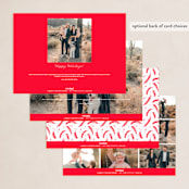 "Modern Merry Greeting" - Holiday Cards in Apple by Kristen Smith - Back of Card Options