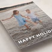 "Simple Type" - Holiday Cards in Linen by Angela Thompson - Detail