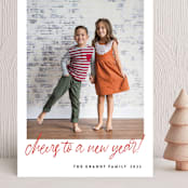 "No Matter What" - Holiday Cards in Crimson by J. Dario Design Co. - Front