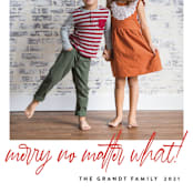 "No Matter What" - Holiday Cards in Crimson by J. Dario Design Co. - Detail