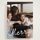 "a merry ribbon" - Holiday Cards in Snow by Lori Wemple - Front