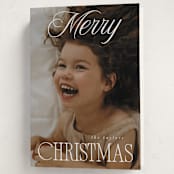 "Beautiful Christmas" - Holiday Cards in Snowflake by Julie Ley - Folded Card