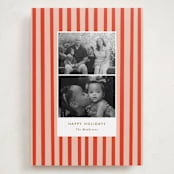 "Striped Snaps" - Holiday Cards in Candy Cane by Bethan - Front