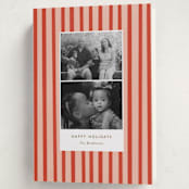 "Striped Snaps" - Holiday Cards in Candy Cane by Bethan - Folded Card