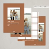 "Family Portrait" - Holiday Cards in Chestnut by Blustery August - Back of Card Options