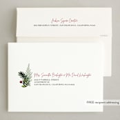 "Bold Ornament" - Holiday Cards in Poinsettia by Oma N. Ramkhelawan - FREE Recipient Addressing