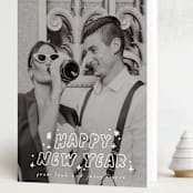 "Pizazz" - Holiday Cards in Starlight by Everett Paper Goods - Folded Card