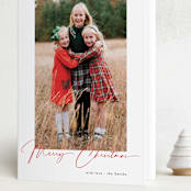 "Joyeux Noel" - Holiday Cards in Pomegranate by Benita Crandall - Folded Card