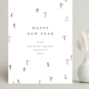 "festive skiers" - Holiday Cards in Multi by Ellen Schlegelmilch - Front