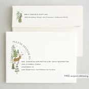 "Winter Forest" - Holiday Cards in Juniper by Creo Study - FREE Recipient Addressing