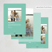 "Disney's Mickey Mouse Holiday Border" - Holiday Cards in Teal by Annie Holmquist - Back of Card Options