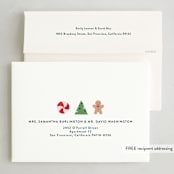 "Disney's Mickey Mouse Holiday Border" - Holiday Cards in Teal by Annie Holmquist - FREE Recipient Addressing