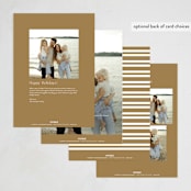 "Off the Grid" - Holiday Cards in Butterscotch by Carolyn MacLaren - Back of Card Options