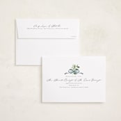 "Greenery Swag" - Holiday Cards in Blue Jay by Everett Paper Goods - FREE Recipient Addressing