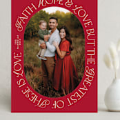 "Greatest Love" - Holiday Cards in Candied Apple by Beth Schneider - Front