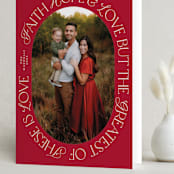 "Greatest Love" - Holiday Cards in Candied Apple by Beth Schneider - Folded Card