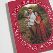 "Greatest Love" - Holiday Cards in Candied Apple by Beth Schneider - Detail
