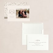 "Monogrammed" - Holiday Cards in Ivory by Meagan Christensen - Assembled