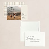 "Joy to the World script" - Holiday Cards in Linen by Owl and Toad - Assembled