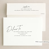"Joy to the World script" - Holiday Cards in Linen by Owl and Toad - FREE Recipient Addressing