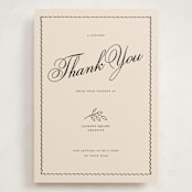 "Sincerely Thank You" - Holiday Cards in Cream by Rachel Cassel - Front
