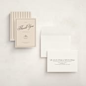 "Sincerely Thank You" - Holiday Cards in Cream by Rachel Cassel - Assembled