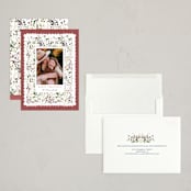 "Wonderland Floral" - Holiday Cards in Berry by Kelly Ventura - Assembled