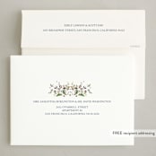"Wonderland Floral" - Holiday Cards in Berry by Kelly Ventura - FREE Recipient Addressing