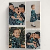 "Grid" - Holiday Cards in Ecru by Morgan Kendall - Folded Card