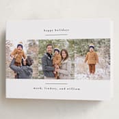 "modern minimalist" - Holiday Cards in Crisp Snow by Kate Ross - Folded Card