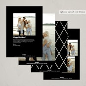 "Christmas Coquette" - Holiday Cards in Licorice by Ekko Studio - Back of Card Options