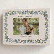 "wreath wrap" - Holiday Cards in Blue Spruce by Jen Owens - Folded Card