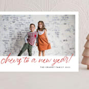 "No Matter What" - Holiday Cards in Crimson by J. Dario Design Co. - Front