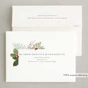 "Juniper" - Holiday Cards in Starlight by Jennifer Wick - FREE Recipient Addressing