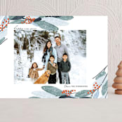 "Wintery Eucalyptus" - Holiday Cards in Snow by Angel Walker - Front
