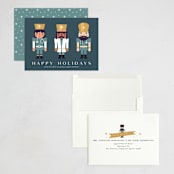 "Dr. Nutcracker" - Holiday Cards in Midnight Teal by Tennie and Co. - Assembled