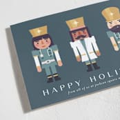 "Dr. Nutcracker" - Holiday Cards in Midnight Teal by Tennie and Co. - Detail