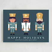 "Dr. Nutcracker" - Holiday Cards in Midnight Teal by Tennie and Co. - Full Design