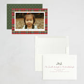 "Tartan" - Holiday Cards in Stocking by Wildfield Paper Co - Assembled