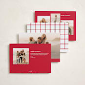 "It's A Wonderful Life" - Holiday Cards in Santa Suit by Paula Pecevich - Back of Card Options