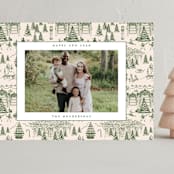 "Nutcracker Toile" - Holiday Cards in Fir by Teju Reval - Front