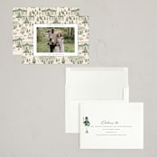 "Nutcracker Toile" - Holiday Cards in Fir by Teju Reval - Assembled