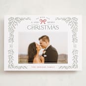 "Christmas Garland" - Holiday Cards in Sage by Hooray Creative - Front