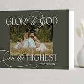 "In the Highest" - Holiday Cards in Olive by Heather Cairl - Folded Card